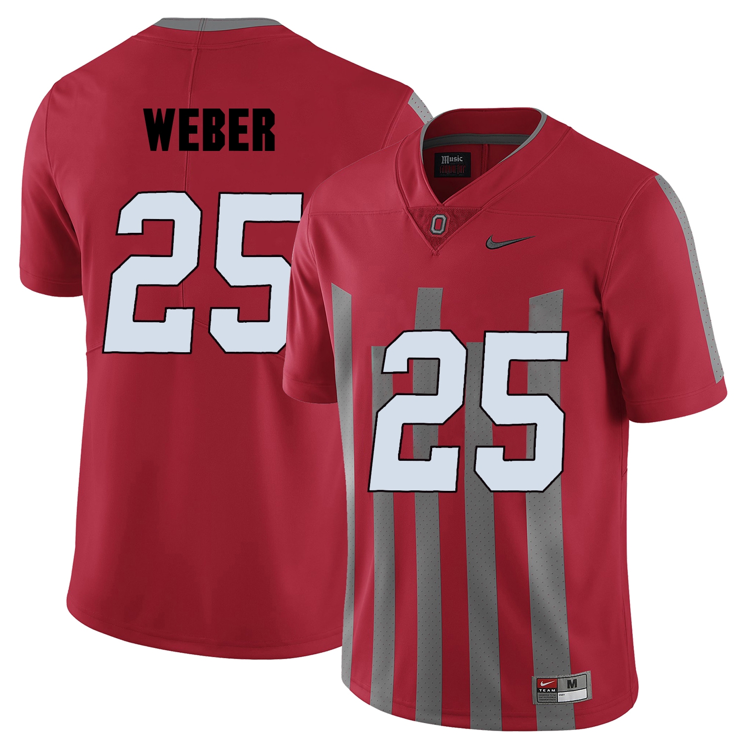 Ohio State Buckeyes Men's NCAA Mike Weber #25 Red Elite College Football Jersey SIK6049ZD